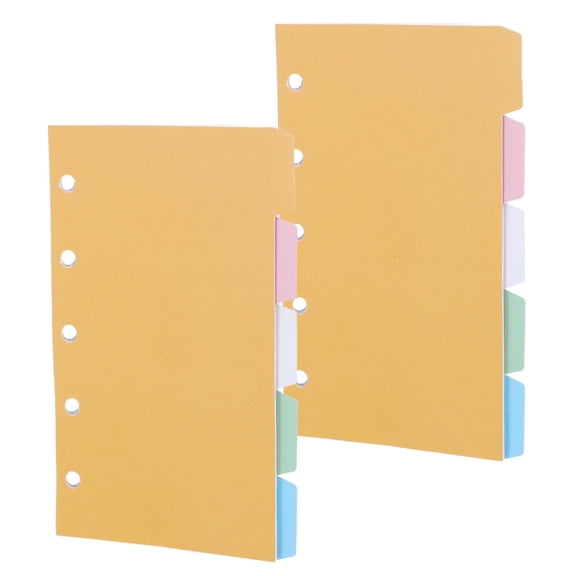 Hemoton  2 Sets Wide Ruled Loose Leaf Paper Note Index Separator Page