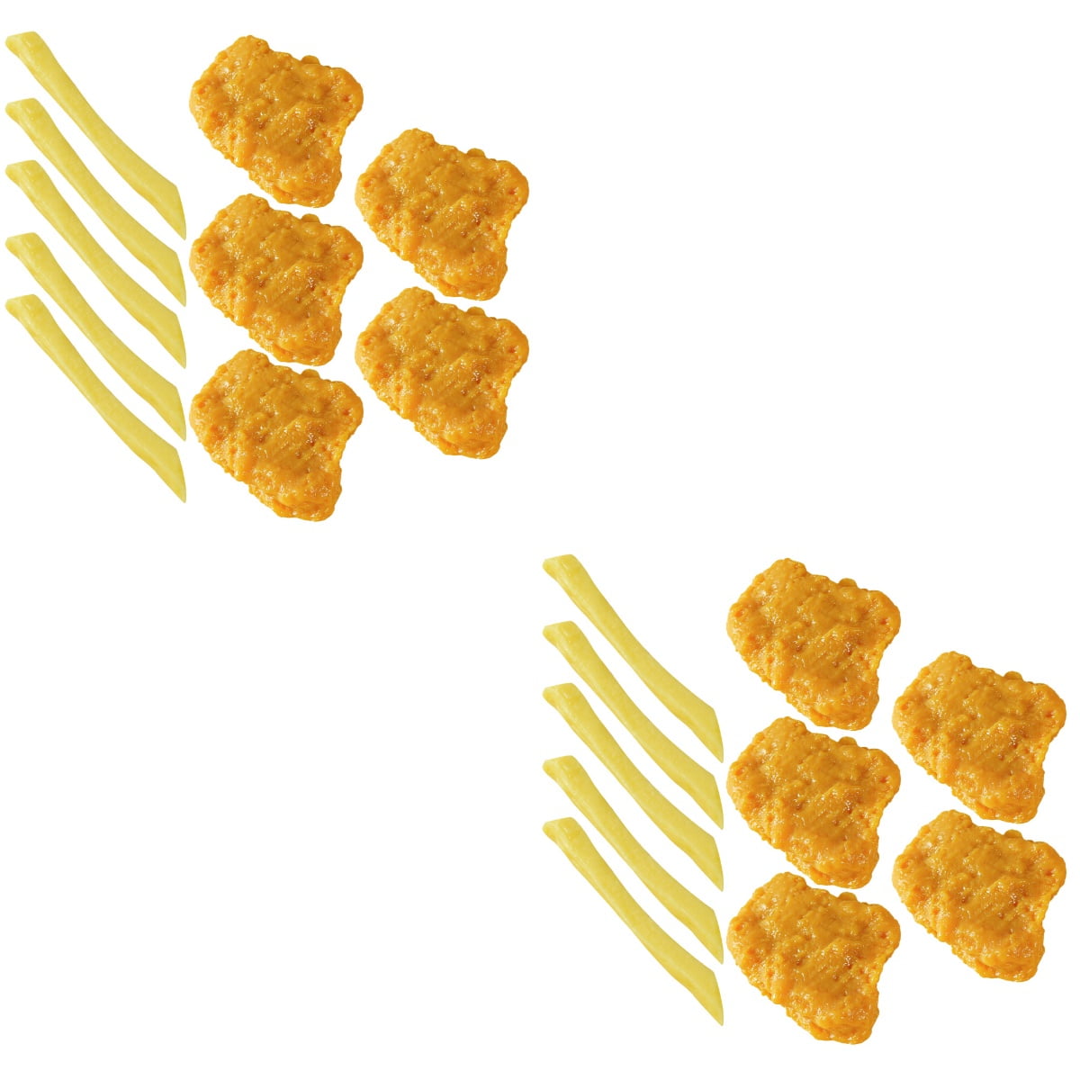 Hemoton 2 Sets  of Simulated Chicken Fries Fried Chicken Nuggets Props Small Chicken Nuggets Models