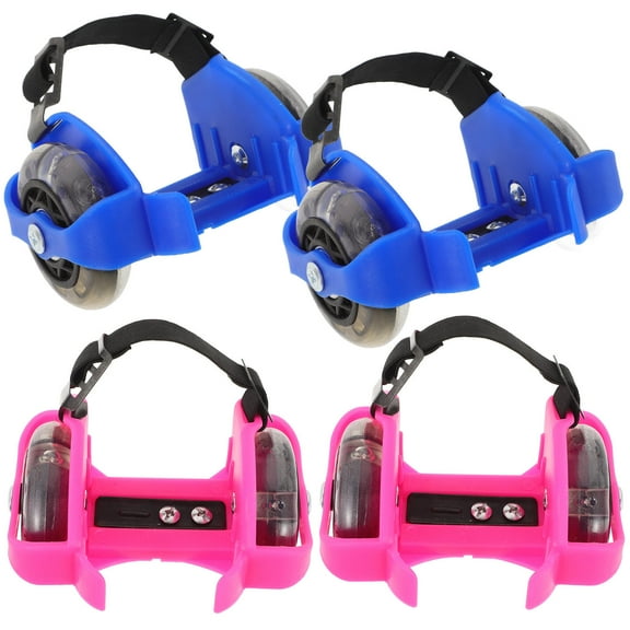 Hemoton 2 Pairs Beginner Roller Skates Outdoor Training Skating Shoes for Kids and Adults