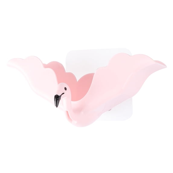 Hemoton 2 pcs Flamingo Soap Holder Soap Dish Wall Mounted Storage Organizer for Home (Soap Box)