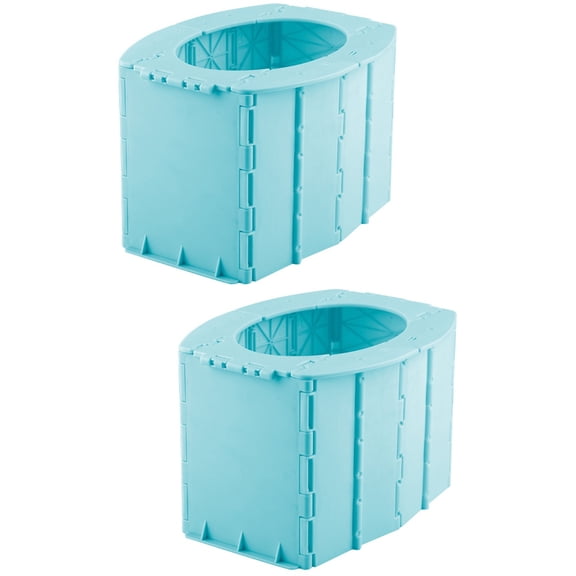 Hemoton 2 pcs  Foldable Baby Potty Toddler Folding Toilet Portable Baby Travel Potty