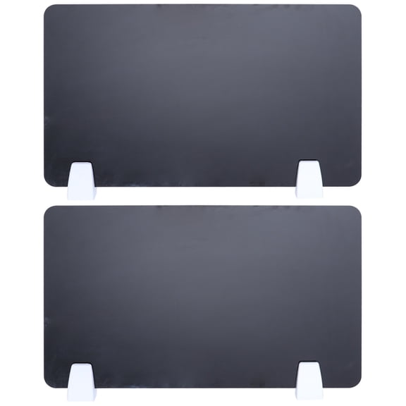 Hemoton 2 pcs  Office Desktop Partition Acrylic Test Baffle Acrylic Screen Dividing Board Practical Desktop Partition Board for School Office Use (Black)