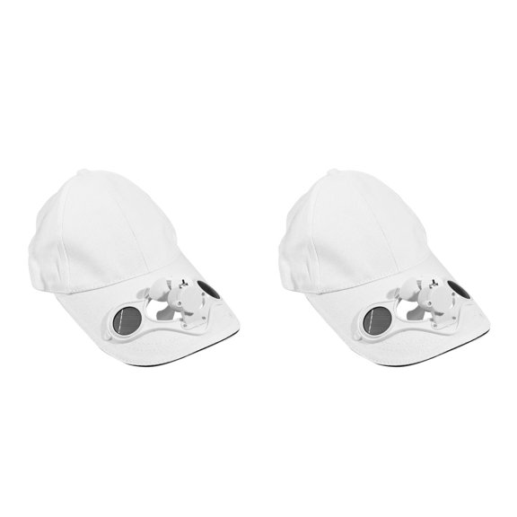 Hemoton 2 pcs Sun Block Hat Fan Solar Energy Storage Children with
