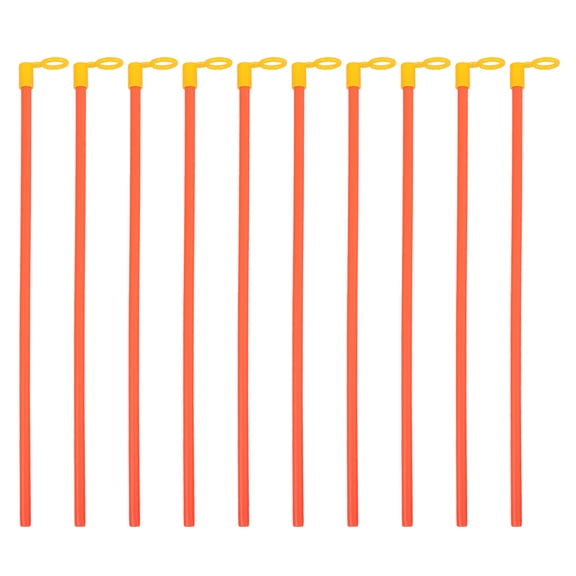 Hemoton 20 Pcs Lantern Portable Pole Child 24.50X2.70X0.60CM Red