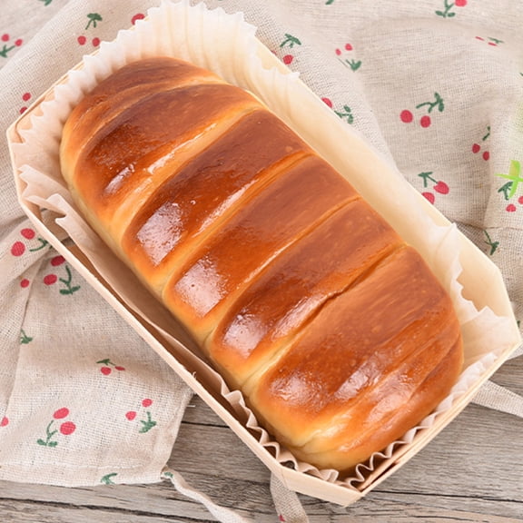 RENACLIPY Bread Storage Baskets Beige Natural Wood Disposable for Cakes Sushi 20Pcs