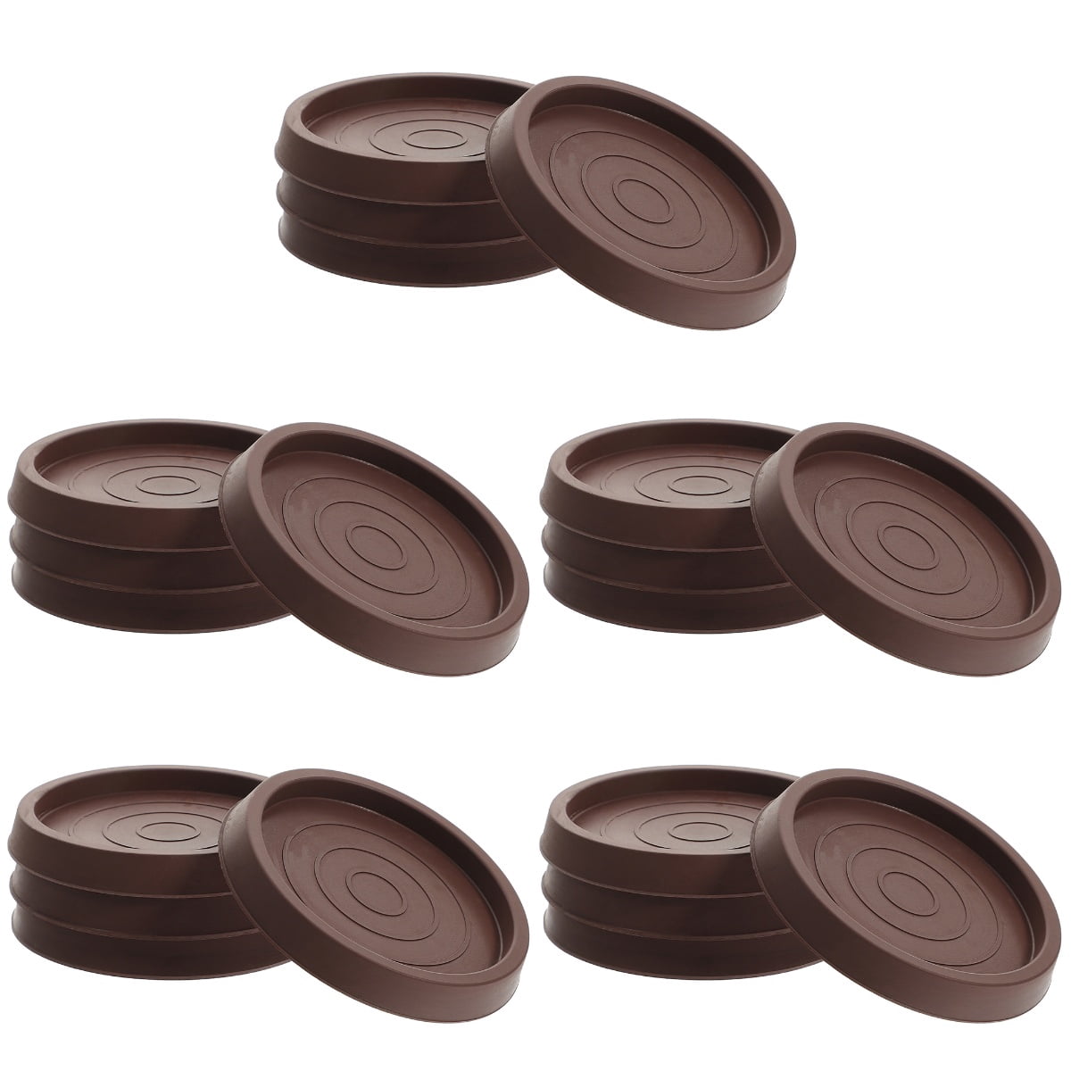 RENACLIPY Compact Rubber Furniture Coasters Brown Non-Slip for Home