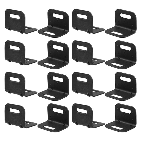 Hemoton 20 Pcs L Shaped Shipping Box Corner Protectors Plastic Right Angle Brackets Edge Guards for Carton Boxes Furniture Packaging Black