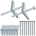 thumbnail image 1 of Hemoton 20 Sets Metal Drywall Anchors Wing Nut Kit Toggle Bolts Wing Nuts For Heavy Item Hollow Wall Anchors And Secure Fittings, 1 of 8