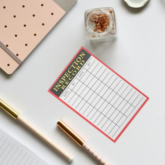 Hemoton 20 Sheet Safety Inspection Record Labels Maintenance Record Card Inventory Shipping Transport Record Tag For Warehouse Garage Supplies