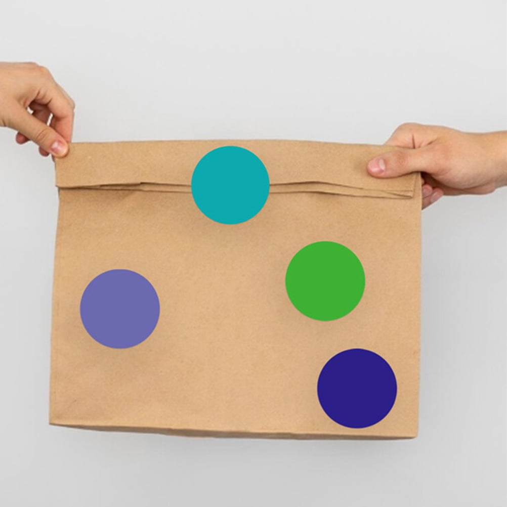 HEMOTON Assorted Color Removable Dot Stickers for Office Inventory ...