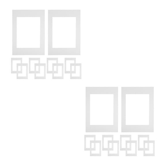 Hemoton 20 pcs White Cardboard Picture Frame Matting with Openings Suitable for A4 Photo Art Prints and Pictures for Craft Paper Photo Frames
