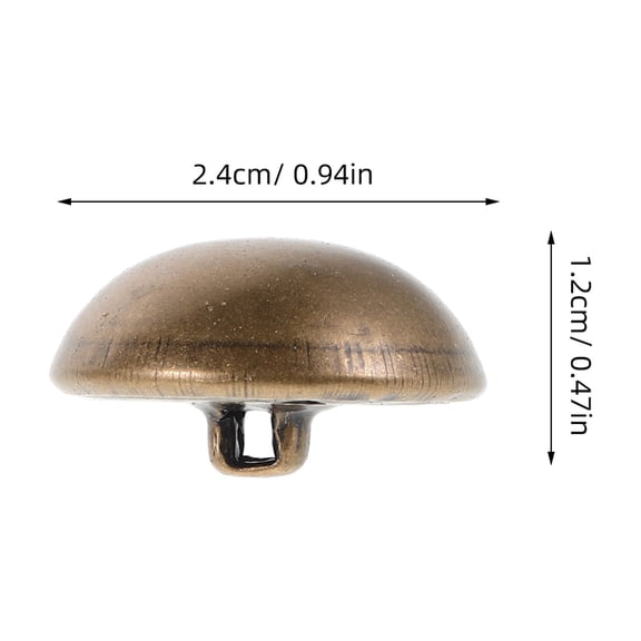 Hemoton 20 pcs  Classic Antique Metal Buttons For Suits And Coats Mushroom Domed Buttons For Clothing Sewing Button Sewing Button For Crafting