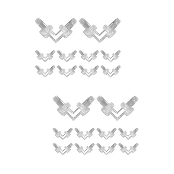 Hemoton 20 pcs Corner Brackets L Brackets Acrylic Corner Brackets Clear Corner Braces (Screws Included)