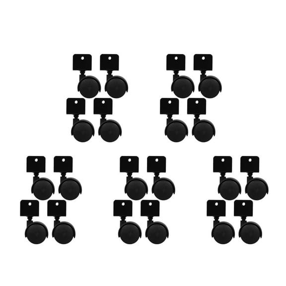 Hemoton 20 pcs Furniture U Bracket Caster Wheels Small Wheels Table Casters Parts For Furniture Wheels Baby Bed Suitcase Cabinet Wheels