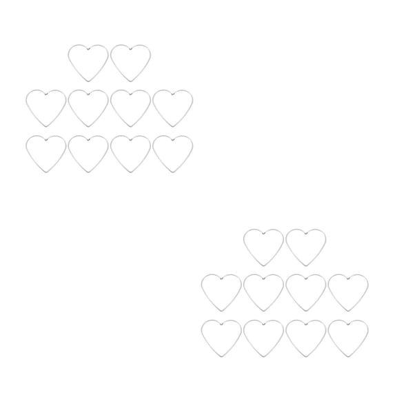 Hemoton 20 Pieces Heart Shaped Metal Charms for Dream Catcher, Macrame, Jewelry Making, Craft Projects and Accessories