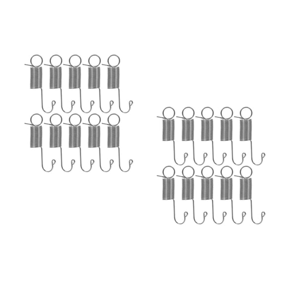 Hemoton 20-Pack Heavy Duty Galvanized Spring Hooks with Stainless Steel Screws for Indoor and Outdoor Advertising Display Frames