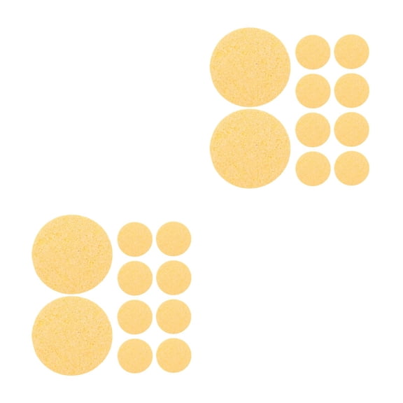 Hemoton 20 pcs  Natural Sea Sponges For Hermit Crab Water Dish Compact Round Multi-Functional Sponges For Tank Humidity Crab Drinking