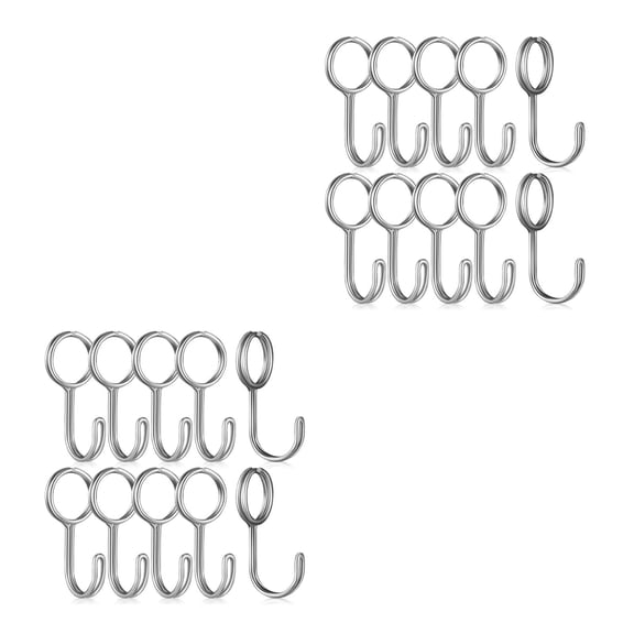 Hemoton 20 pcs  Ratchet Strap Hooks Spiral Hooks Rope Hooks Outdoor Hanging Hooks Tent Hooks Stainless Steel Spiral Hooks For Kitchen Home