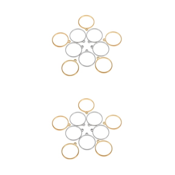 UPGRATOR 20 pcs Open Bezels Hollow Frame Pendants Resin Craft Jewelry Molds for Casting Necklaces Earrings Making Supplies