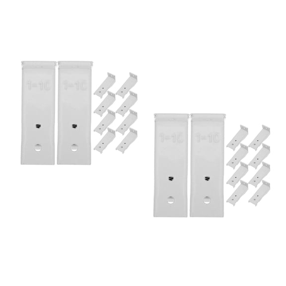 Hemoton 20 pcs Wall Mount Curtain Track Brackets Ceiling Mounted Curtain Track Support Brackets for Curved Drapery Curtain Rail Track Holder