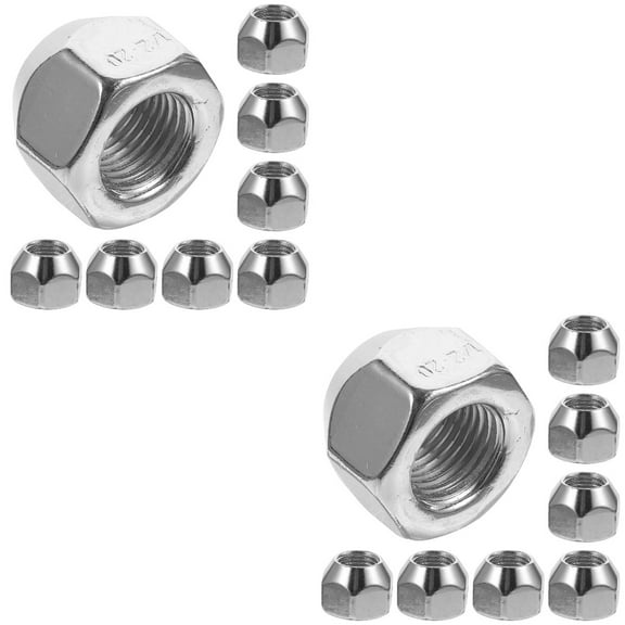 Hemoton 20 pcs Wheel Lug Nuts Trailer Camper Tire Nuts Replacement Automotive Supplies 1/2-20