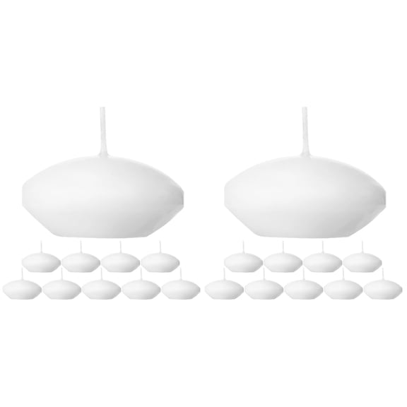 Hemoton 20-Pack White Floating Candles for Weddings, Parties, Holidays, and Special Event Decorations