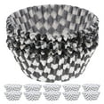 thumbnail image 1 of Hemoton 200 Pcs Checkered Cupcake Liners Wrappers Cake Baking Cups for Muffins and Desserts, 1 of 8