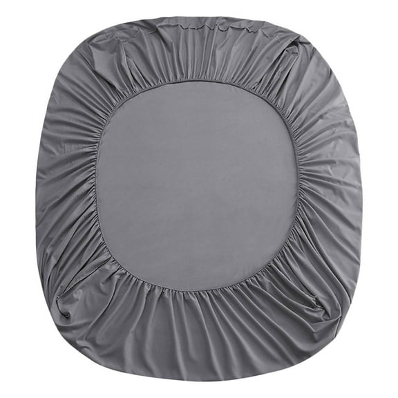 Hemoton 200 Thread Count Gray Cotton Bed Sheet, Queen Deep Pocket