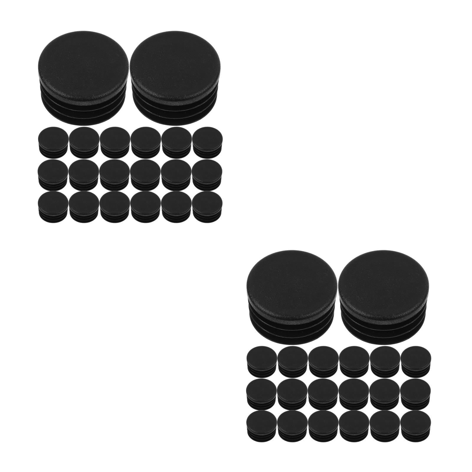 Hemoton 200 pcs Tubing End Caps Threaded Round Table Leg Plugs Tubing ...