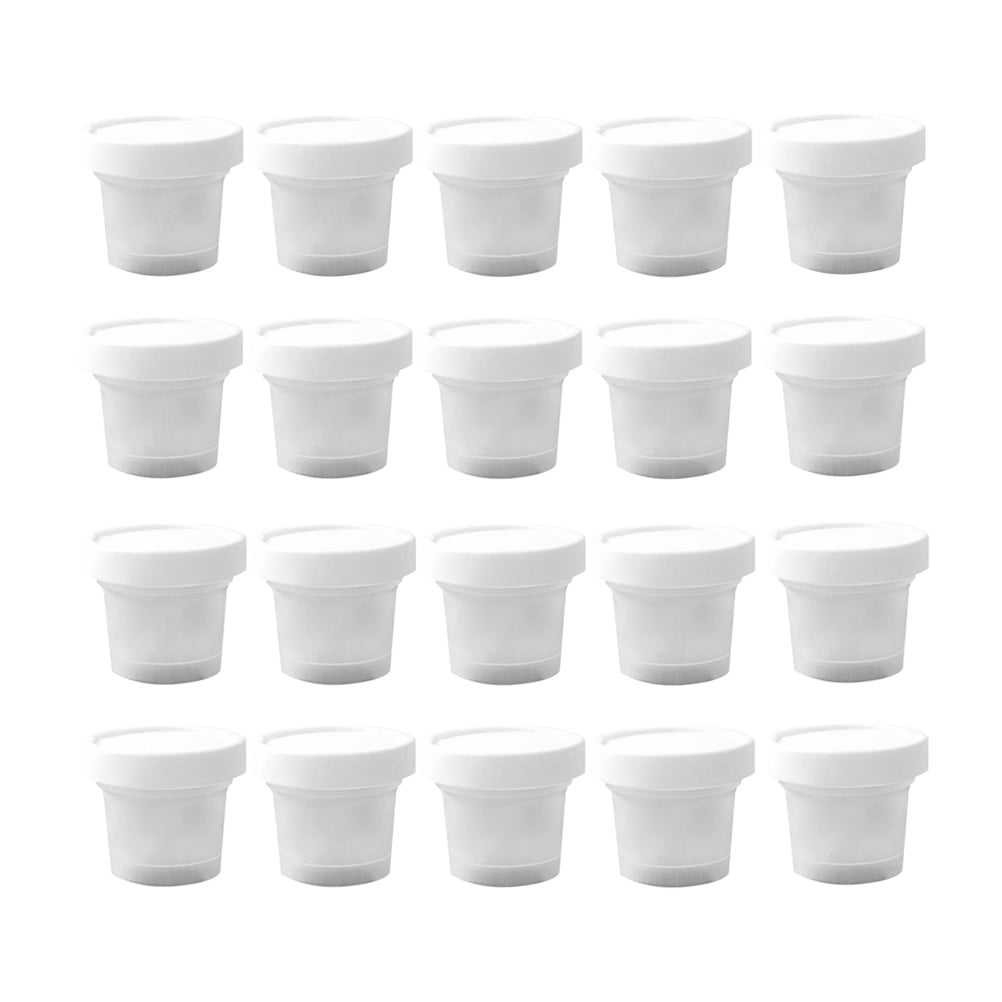 Hemoton 20Pcs 100ml Dessert Cups with Lids Ice Cream Pudding Cups