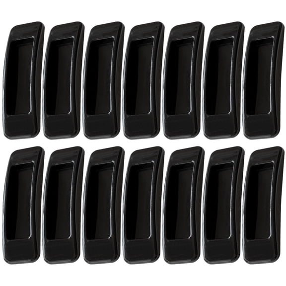 SOPOTUTU 20Pcs Black Adhesive Door Handles Polished Surface Stick on Pull Handle for Cabinet Use