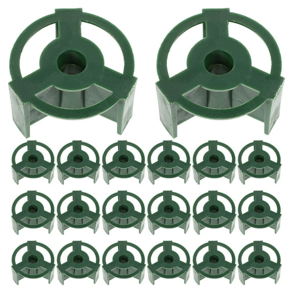 Cemetery Grave Vase Inserts for Home Decor Dark Green Plastic Flower Arrangement Base with