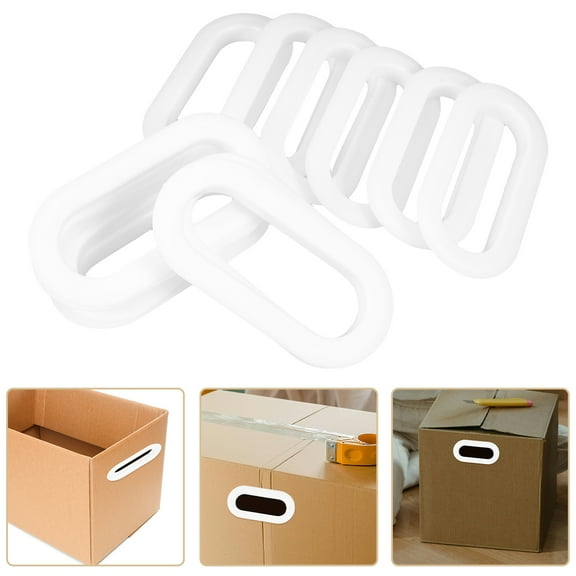 Hemoton 20pcs Plastic Handles For Carrying Carton Boxes Replacement Handles For Cardboard Boxes Diy Box Accessories Handles For Boxes
