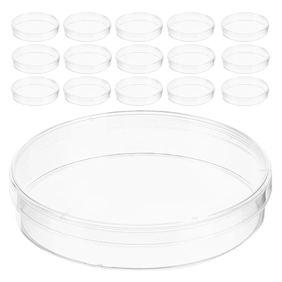 ORDDIART 20Pcs Plastic Petri Dish Plates with Tight-Fitting Lids for Tissue Engineering Applications