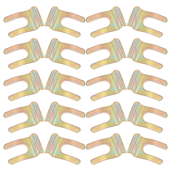 HEMOTON WORGEOUS 20pcs Iron Line Clamp Fasteners Clips for Automotive Wire U Shaped Brake Line Positioning Clamps