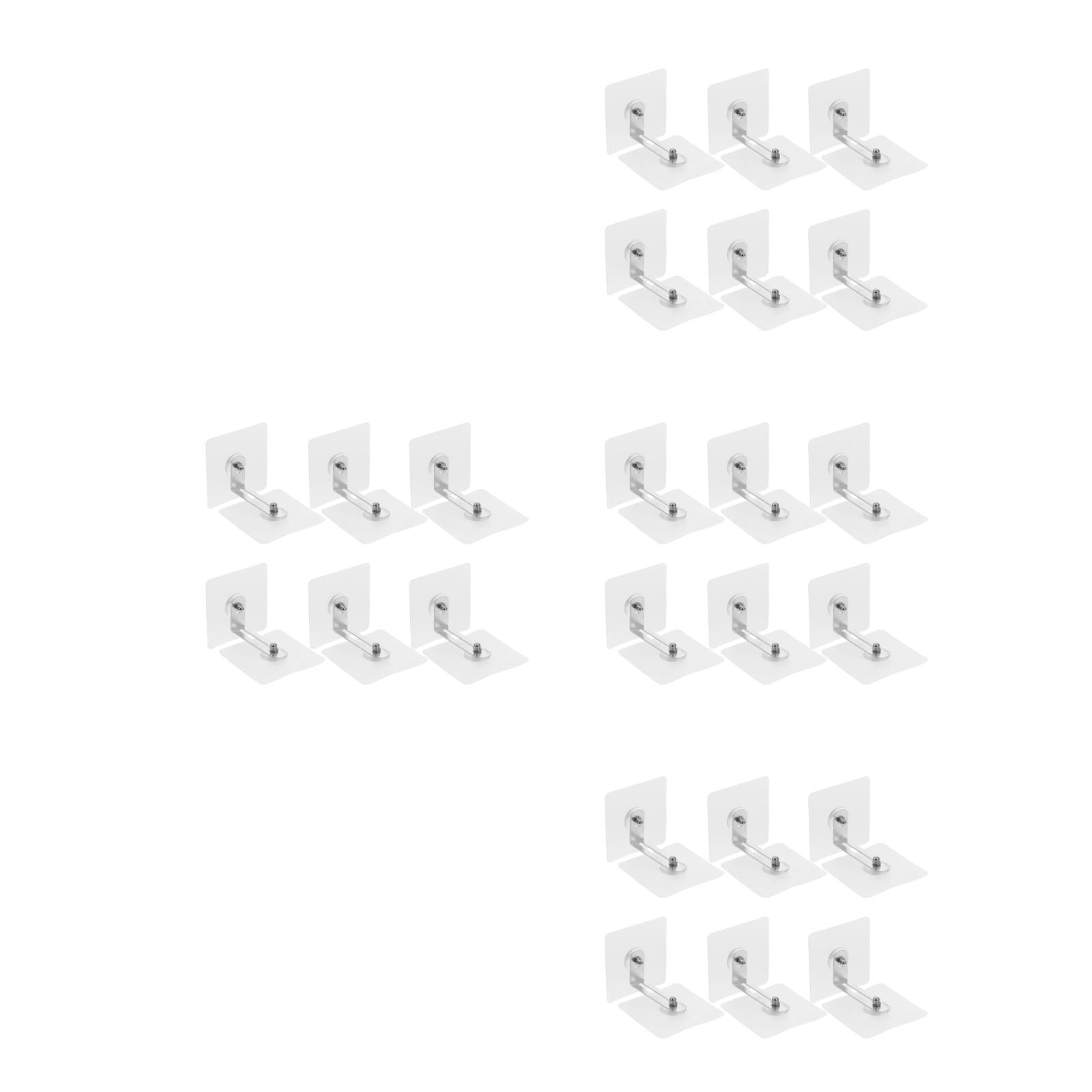 Hemoton 24-Piece Baby Safety Wall Anchor Kit with No-Drill Adhesive for Securing Dressers, Cabinets, Bookshelves - Childproof Anti-Tip Furniture Brackets