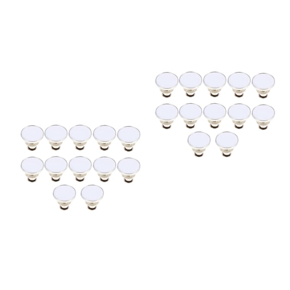 RENACLIPY White Alloy Pants Metal Buttons Easy No Sew Detachable for DIY 24Pcs