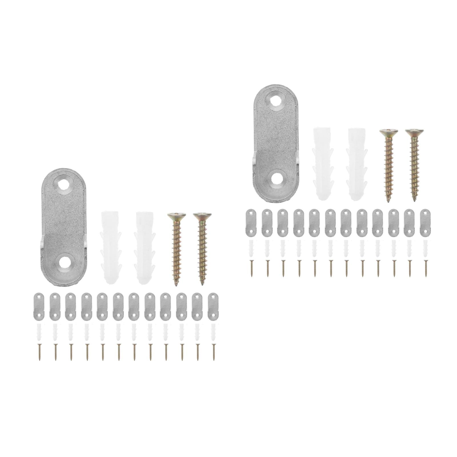 6-Pack Heavy Duty Closet Rod Brackets - White Steel Shelf Supports For Indoor/Outdoor Use