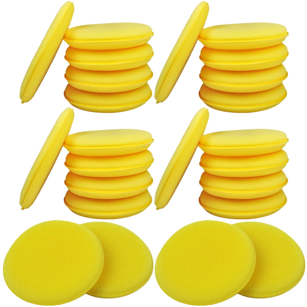 Hemoton 24pcs Car Polishing Sponges Car Wax Applicator Pads Automotive