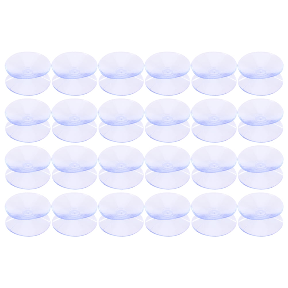 Hemoton 24pcs Double Sided Suction Cups Glass Tabletop Bumpers Glass
