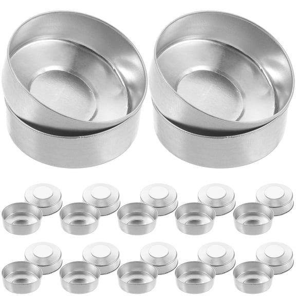 Hemoton 250Pcs Empty Candle Jars for DIY Candle Making Metal Tealight Holders Candle Tins Aluminum Candle Cups Candle Storage Containers