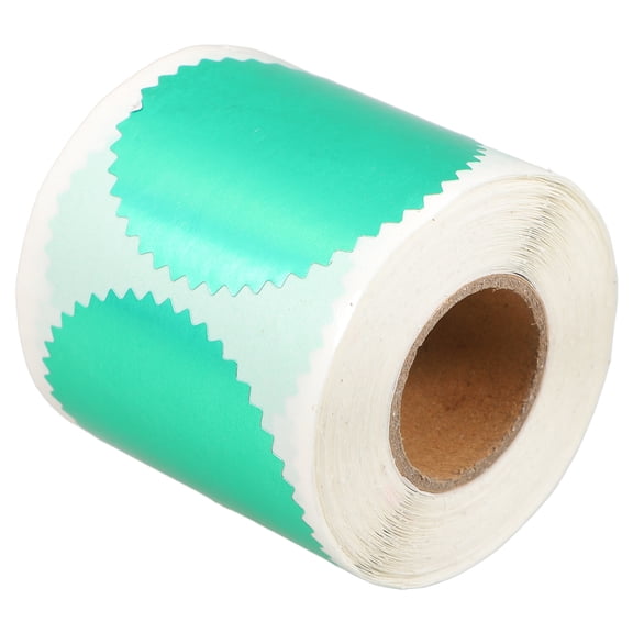 Hemoton 250pcs Self Adhesive Embossing Stickers For Certificates And Awards With Scallop Edge For Graduation Envelopes And Official Documents Green