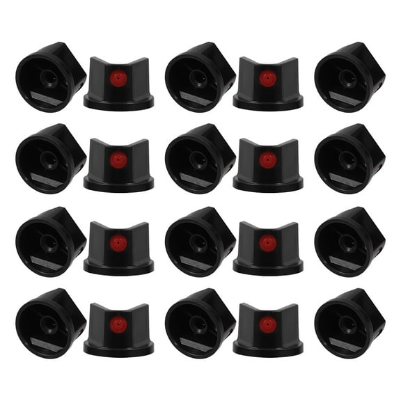HEMOTON 25Pcs Spray Paint Cap Graffiti Replacement Nozzles Tips for Cans Accessories for Graffiti Art Supplies Black