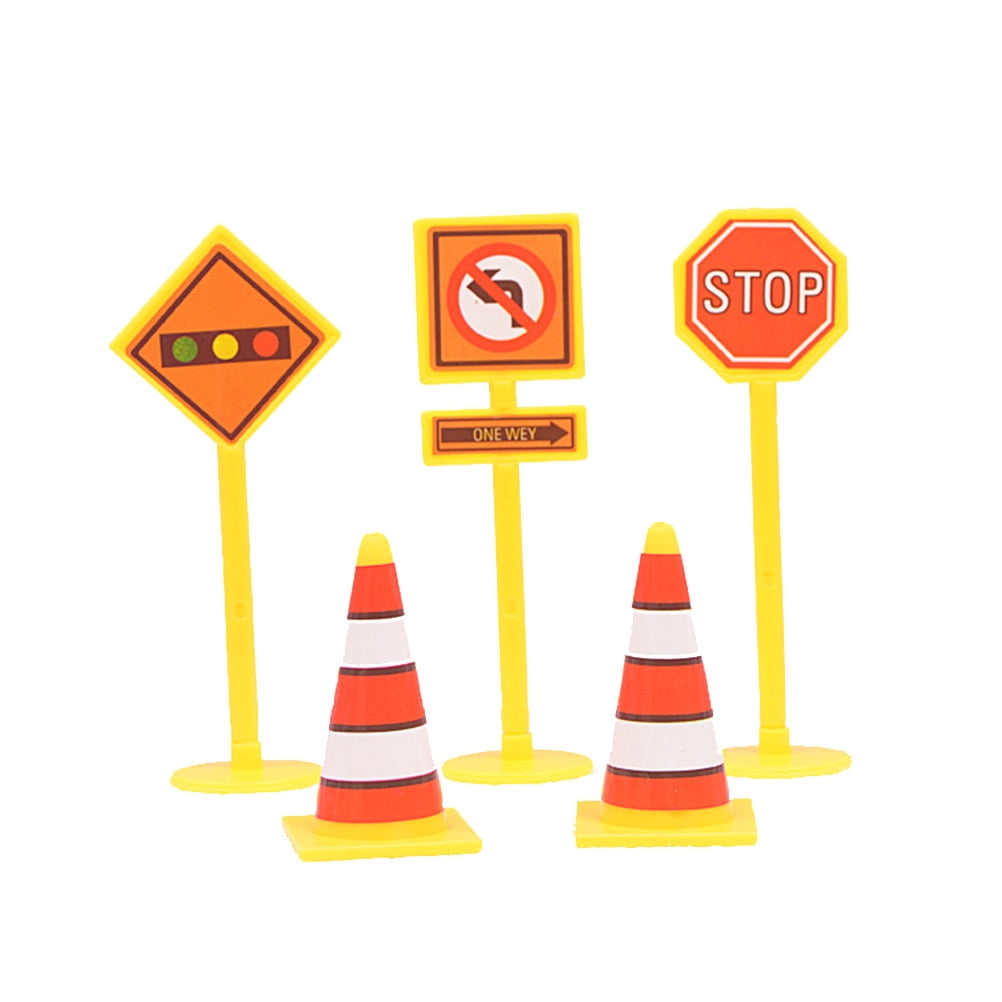 GALUBUBU 25Pcs Happy Birthday Cake Sign Ornaments Plastic Barricades ...