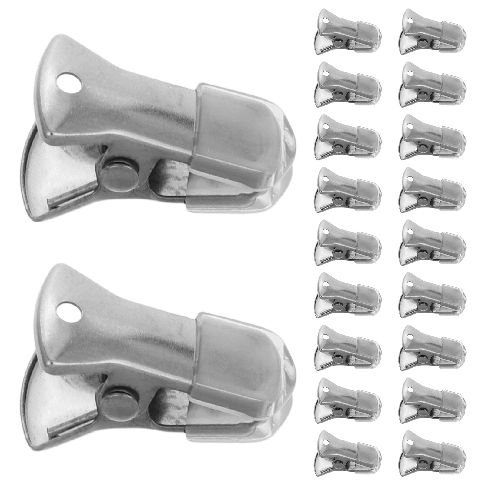 Hemoton 25pcs metal badge clips small alligator clips for crafts clips