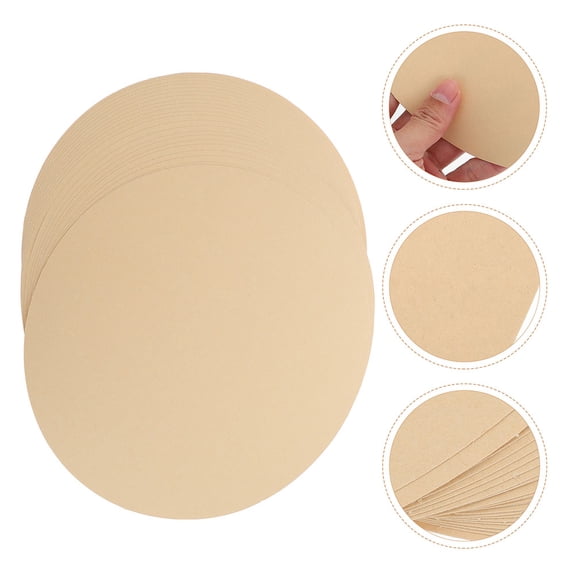 Hemoton 25pcs Round Kraft Paper For Diy Craft Projects Drawing Paper For Handmade Cards Smooth Texture For Art Sketching Diy Card Paper (29cm)