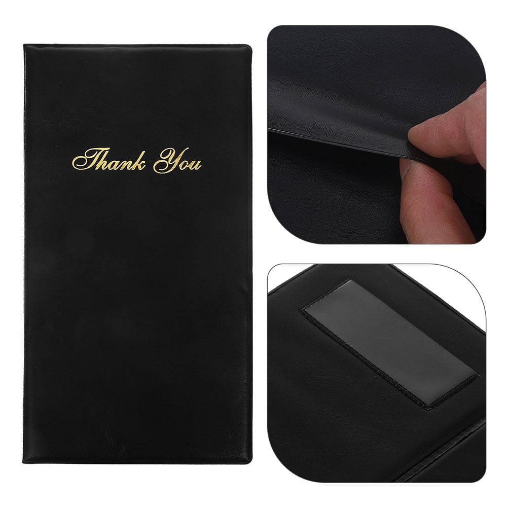 AYSUM 20 Pack Restaurant Check Presenters PVC Leather Check Presenters For Servers 10 X 5 5 Guest Check Card Holder With Gold Thank You Imprint Guest Checkbook For Restaurants Eatery Bar And Cafe