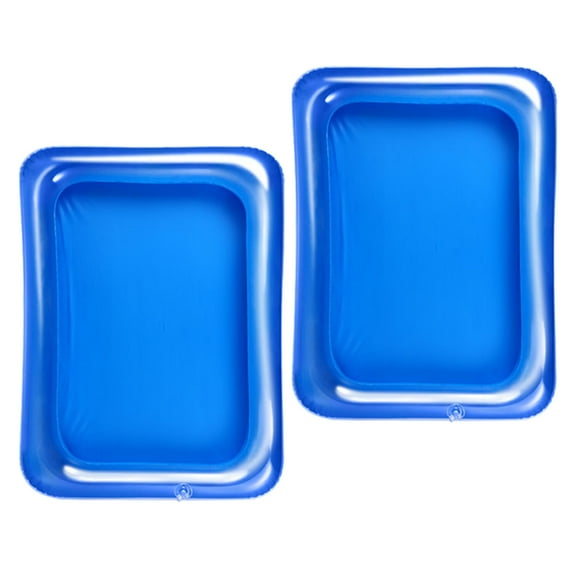 Hemoton 2PCS Inflatable Serving Bar Cooler Ice Buffet Ice Serving Bar Food Salad Drink Serving Tray Buffet Cooler for Pool Picnic