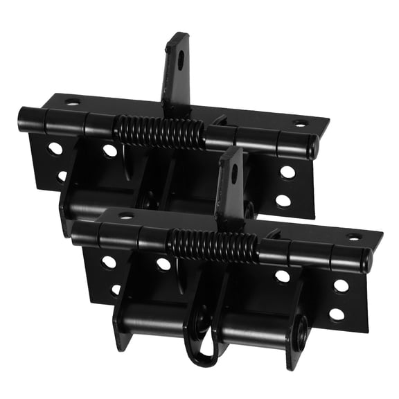 ORDDIART 2Pcs Adjustable Tension Black Door Closer Hinge with Silent Anti Slam Buffer