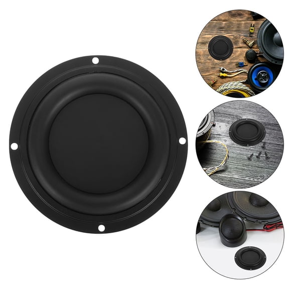 Hemoton 2PCS Radiator Speaker Membrane Iron Rubber Vibration Diaphragm Plate Replacement Radiator Film for Bass Speaker Loudspeaker Audio DIY Repair